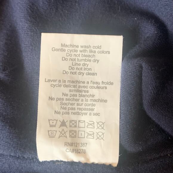 Yummie Navy Blue Cotton Stretch Yoga Pants with Wide Legs Size Medium - Picture 9 of 12